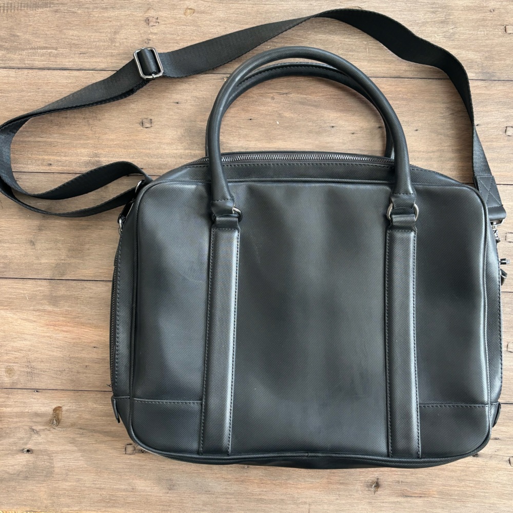 Zara Vegan Leather Laptop Messenger Bag